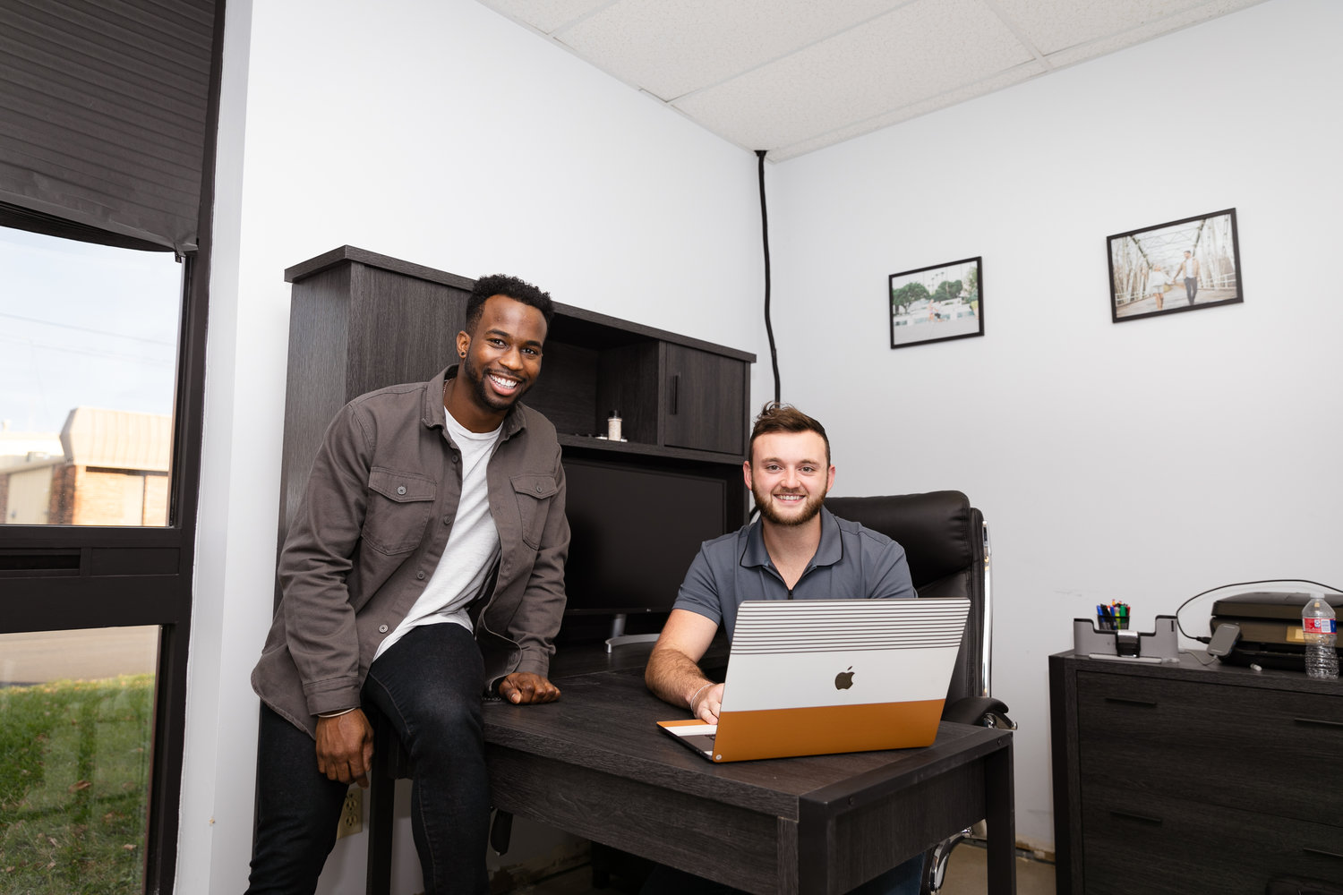 ALPHA DOGS: Rich Haik, right, has teamed up with Courtney Gerwig to lead the growing startup.